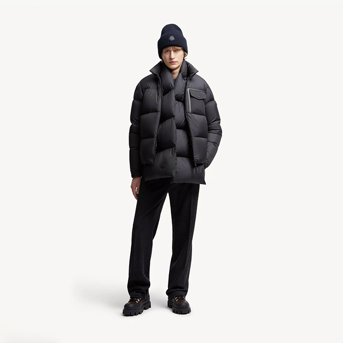 moncler chinon stand collar short down jacket